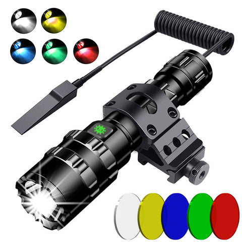 V VENTURE FL1102 Tactical Flashlight 1600 Lumen  Black LED Weapon Light with Picatinny Flashlight Mount and Pressure Switch Included