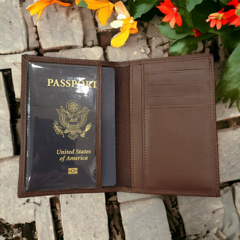 Leather Passport Holder - Ultra Slim Ideal for Gift