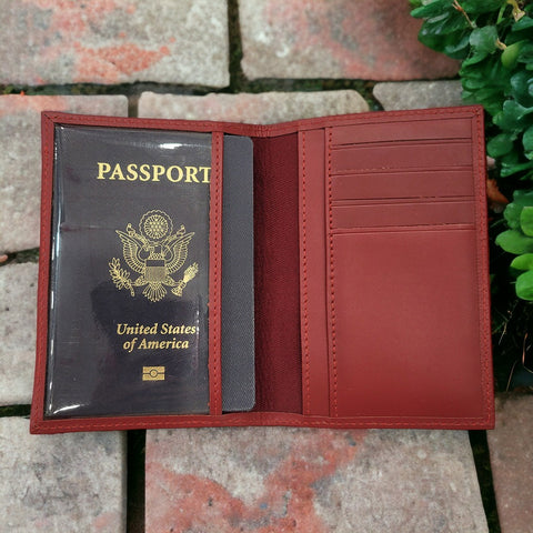 Leather Passport Holder - Ultra Slim Ideal for Gift