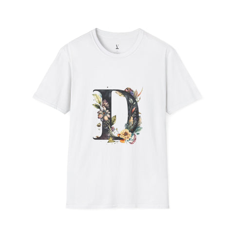 T-Shirt, Alphabet D Customizable Design, Unisex Fit, Great Gift for Kids & Adults, Soft Cotton Tee, Fun Letter Apparel, Unique Style