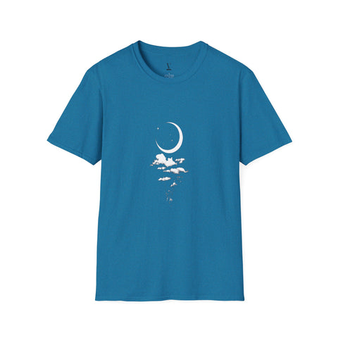 Unisex T-Shirt, Cute Moon Graphic Tee, Cosmic Apparel for Astrology Lovers, Trending Casual Wear