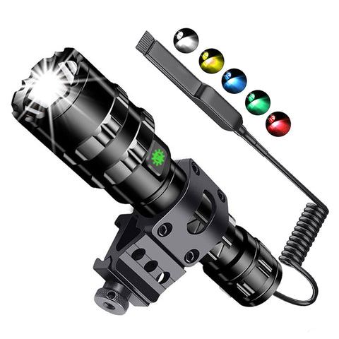 V VENTURE FL1102 Tactical Flashlight 1600 Lumen  Black LED Weapon Light with Picatinny Flashlight Mount and Pressure Switch Included