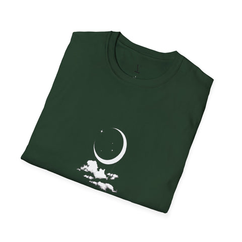 Unisex T-Shirt, Cute Moon Graphic Tee, Cosmic Apparel for Astrology Lovers, Trending Casual Wear