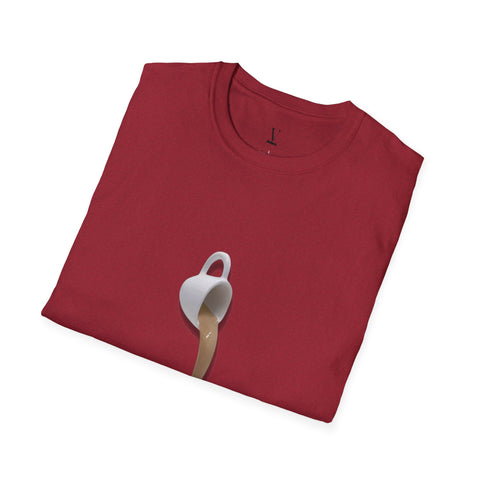 Unisex T-Shirt Coffee Fall From Cup | Autumn Graphic Tee | Cute Casual Wear for Men & Women