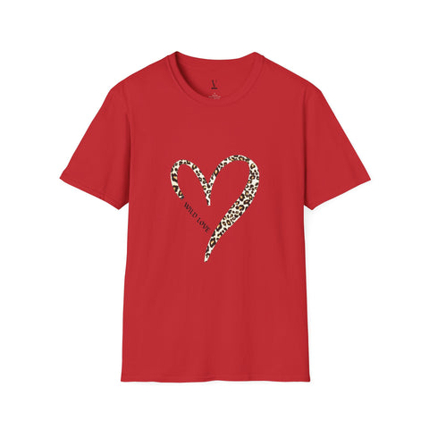 Unisex T-Shirt Wild Love Heart Graphic Tee, Cute Casual Wear, Gift for Him & Her, Trendy Everyday Outfit, Soft Cotton