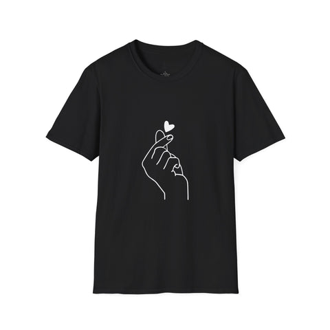 Unisex Hand Heart T-Shirt | Soft Cotton Tee Gift for Him & Her | Cute Graphic Shirt for Couples  Friends