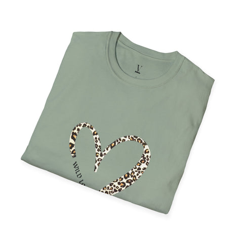 Unisex T-Shirt Wild Love Heart Graphic Tee, Cute Casual Wear, Gift for Him & Her, Trendy Everyday Outfit, Soft Cotton