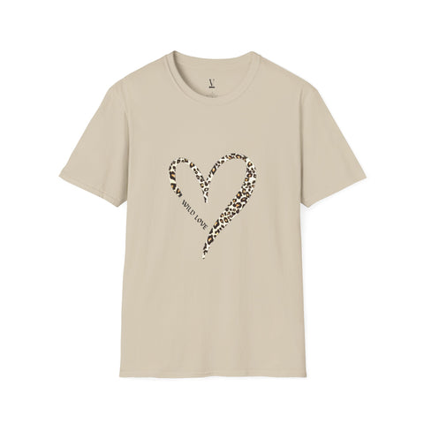 Unisex T-Shirt Wild Love Heart Graphic Tee, Cute Casual Wear, Gift for Him & Her, Trendy Everyday Outfit, Soft Cotton