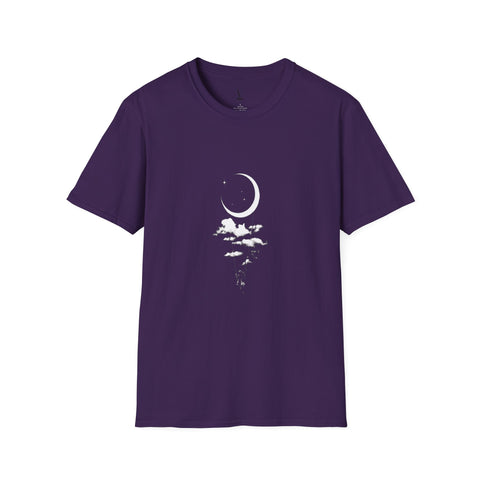 Unisex T-Shirt, Cute Moon Graphic Tee, Cosmic Apparel for Astrology Lovers, Trending Casual Wear