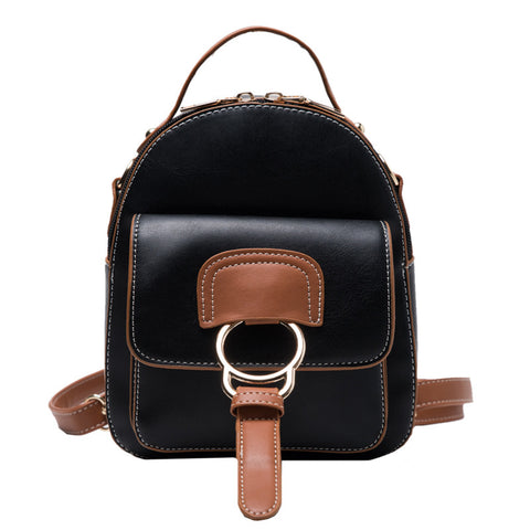 Soft leather mini backpack