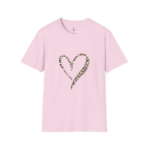 Unisex T-Shirt Wild Love Heart Graphic Tee, Cute Casual Wear, Gift for Him & Her, Trendy Everyday Outfit, Soft Cotton