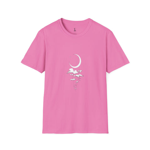 Unisex T-Shirt, Cute Moon Graphic Tee, Cosmic Apparel for Astrology Lovers, Trending Casual Wear