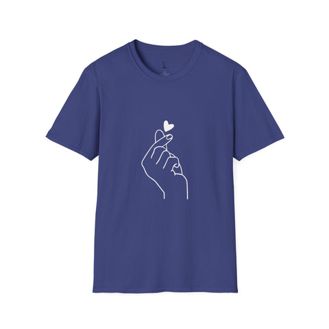 Unisex Hand Heart T-Shirt | Soft Cotton Tee Gift for Him & Her | Cute Graphic Shirt for Couples  Friends