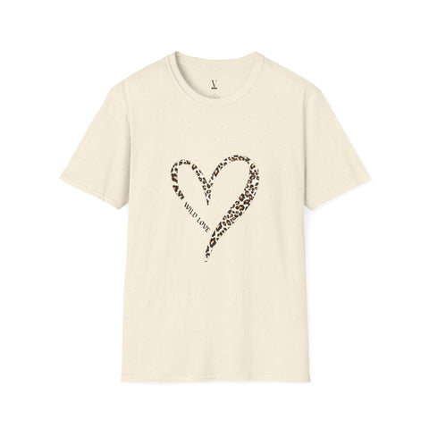 Unisex T-Shirt Wild Love Heart Graphic Tee, Cute Casual Wear, Gift for Him & Her, Trendy Everyday Outfit, Soft Cotton