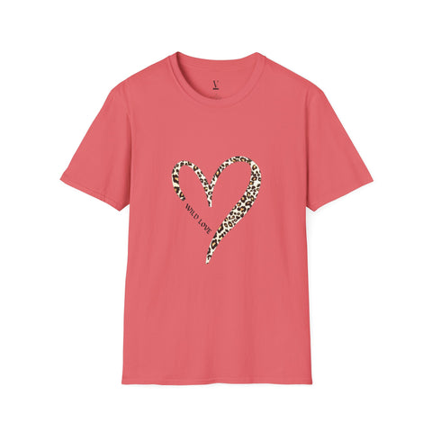 Unisex T-Shirt Wild Love Heart Graphic Tee, Cute Casual Wear, Gift for Him & Her, Trendy Everyday Outfit, Soft Cotton