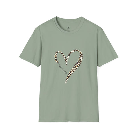 Unisex T-Shirt Wild Love Heart Graphic Tee, Cute Casual Wear, Gift for Him & Her, Trendy Everyday Outfit, Soft Cotton