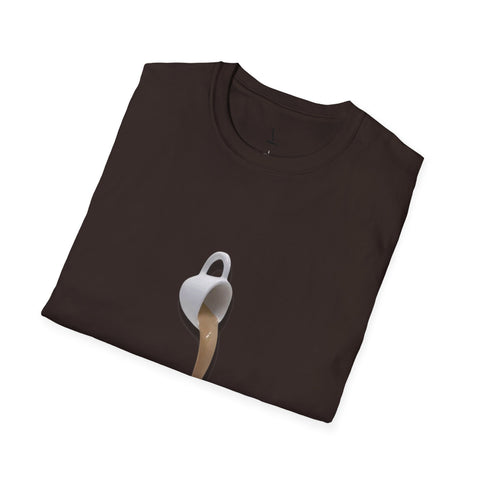 Unisex T-Shirt Coffee Fall From Cup | Autumn Graphic Tee | Cute Casual Wear for Men & Women