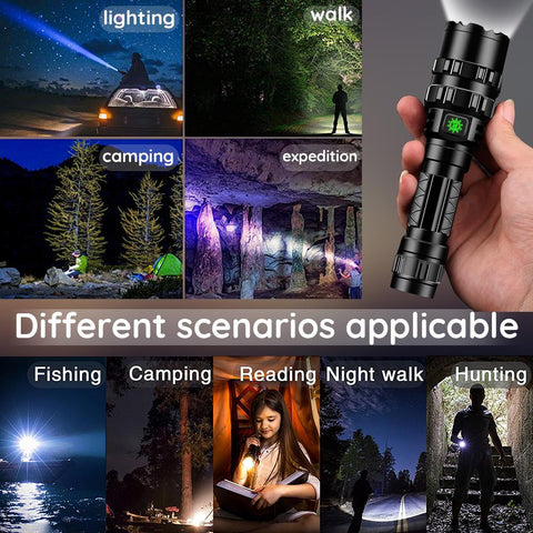 V VENTURE FL1102 Tactical Flashlight 1600 Lumen  Black LED Weapon Light with Picatinny Flashlight Mount and Pressure Switch Included