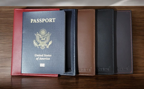 Leather Passport Holder - Ultra Slim Ideal for Gift