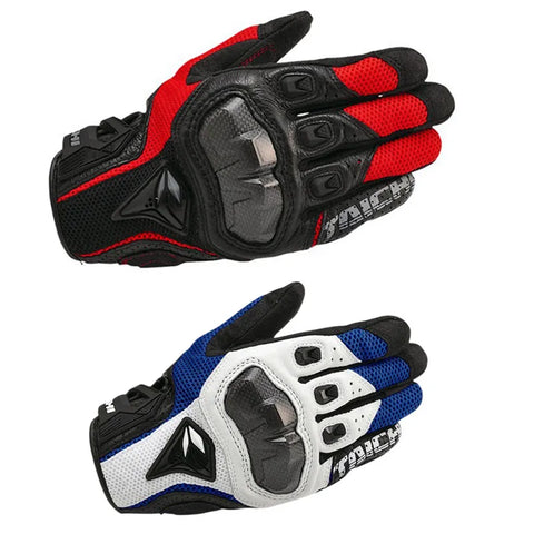 Spring Autumn Breathable Leather Motorcycle Gloves