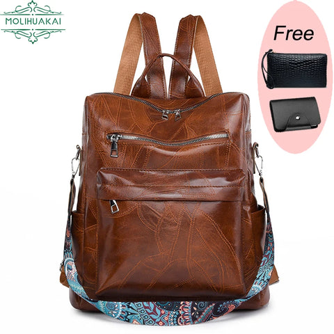 High Quality Soft Leather Backpacks Purses for Women
