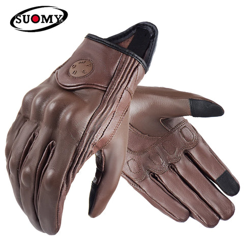 Suomy Vintage Leather Motorcycle Gloves
