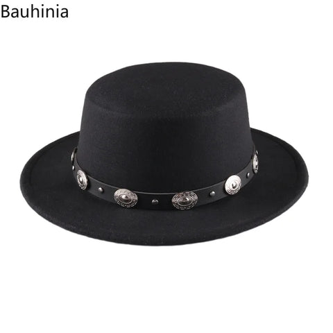 Panama Vintage Wide Brim Black Fedora Unisex Hat
