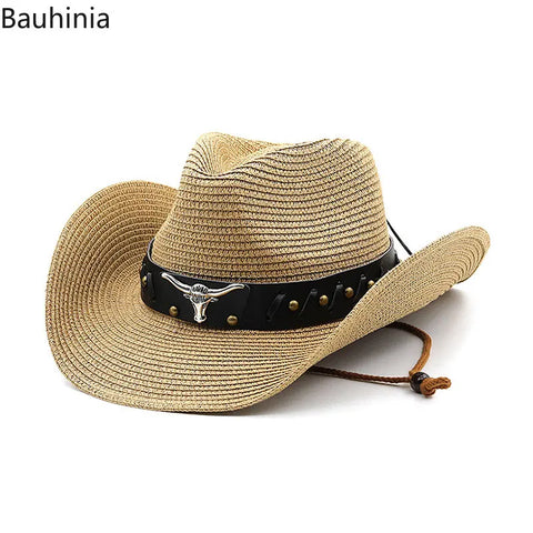 Bauhinia New Straw Western Cowboy Unisex Hats