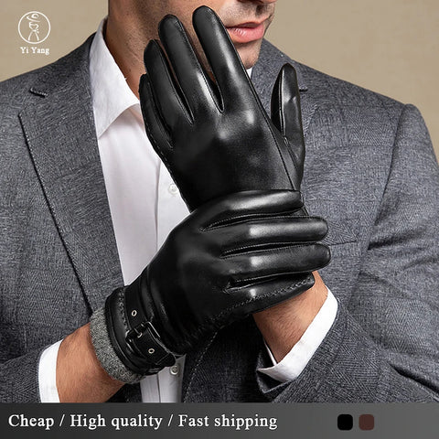 Men's Genuine Leather Sheepskin Gloves